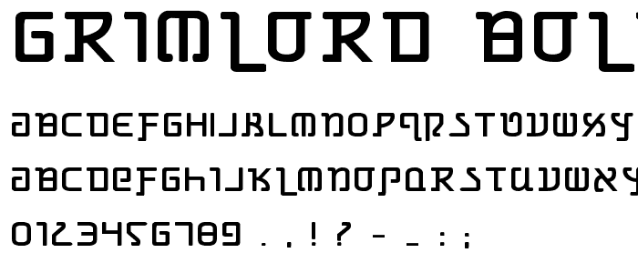 Grimlord Bold Expanded font